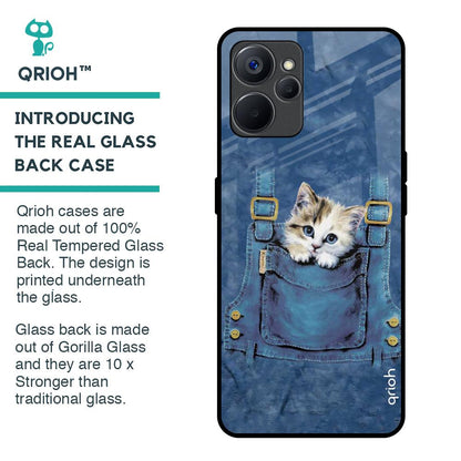 Kitty In Pocket Glass Case For Realme 9i 5G