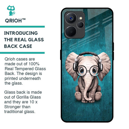 Adorable Baby Elephant Glass Case For Realme 9i 5G