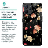 Black Spring Floral Glass Case for Realme 9i 5G