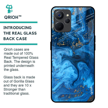 Gold Sprinkle Glass Case for Realme 9i 5G