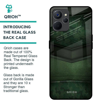 Green Leather Glass Case for Realme 9i 5G