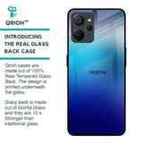 Blue Rhombus Pattern Glass Case for Realme 9i 5G