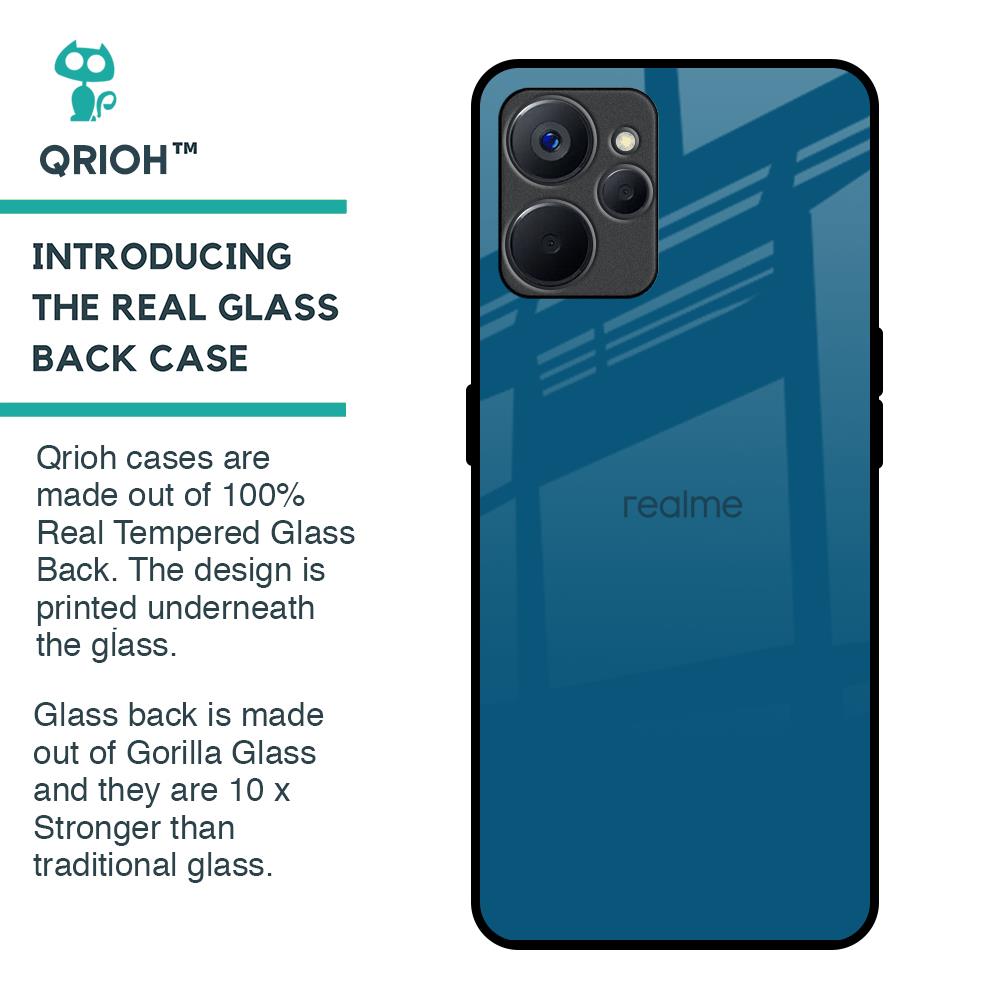 Cobalt Blue Glass Case for Realme 9i 5G