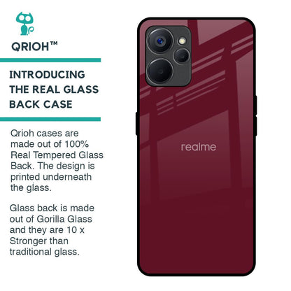 Classic Burgundy Glass Case for Realme 9i 5G