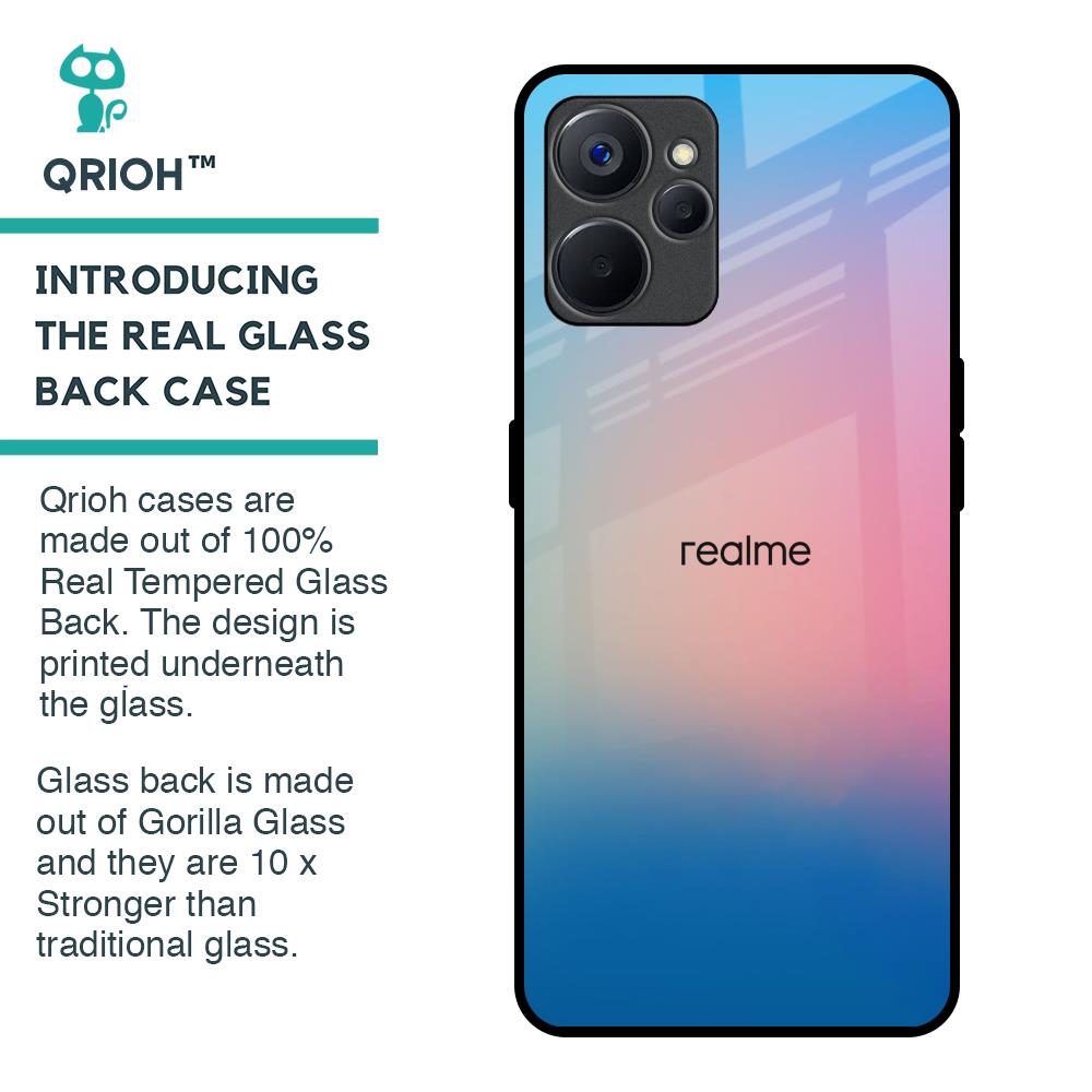 Blue & Pink Ombre Glass case for Realme 9i 5G
