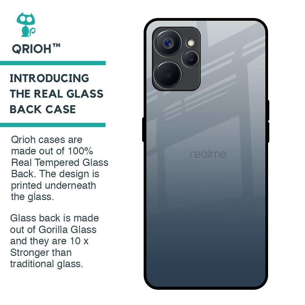 Smokey Grey Color Glass Case For Realme 9i 5G