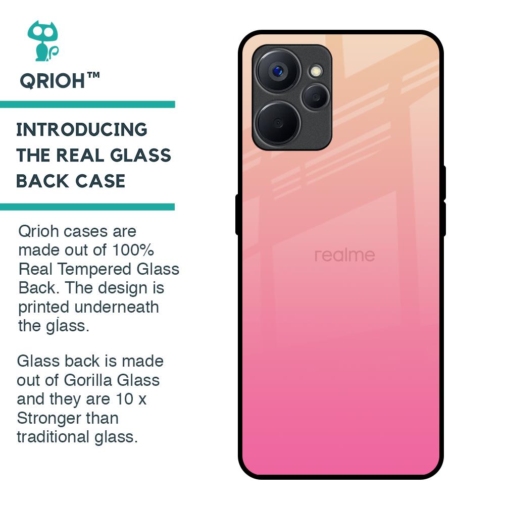 Pastel Pink Gradient Glass Case For Realme 9i 5G