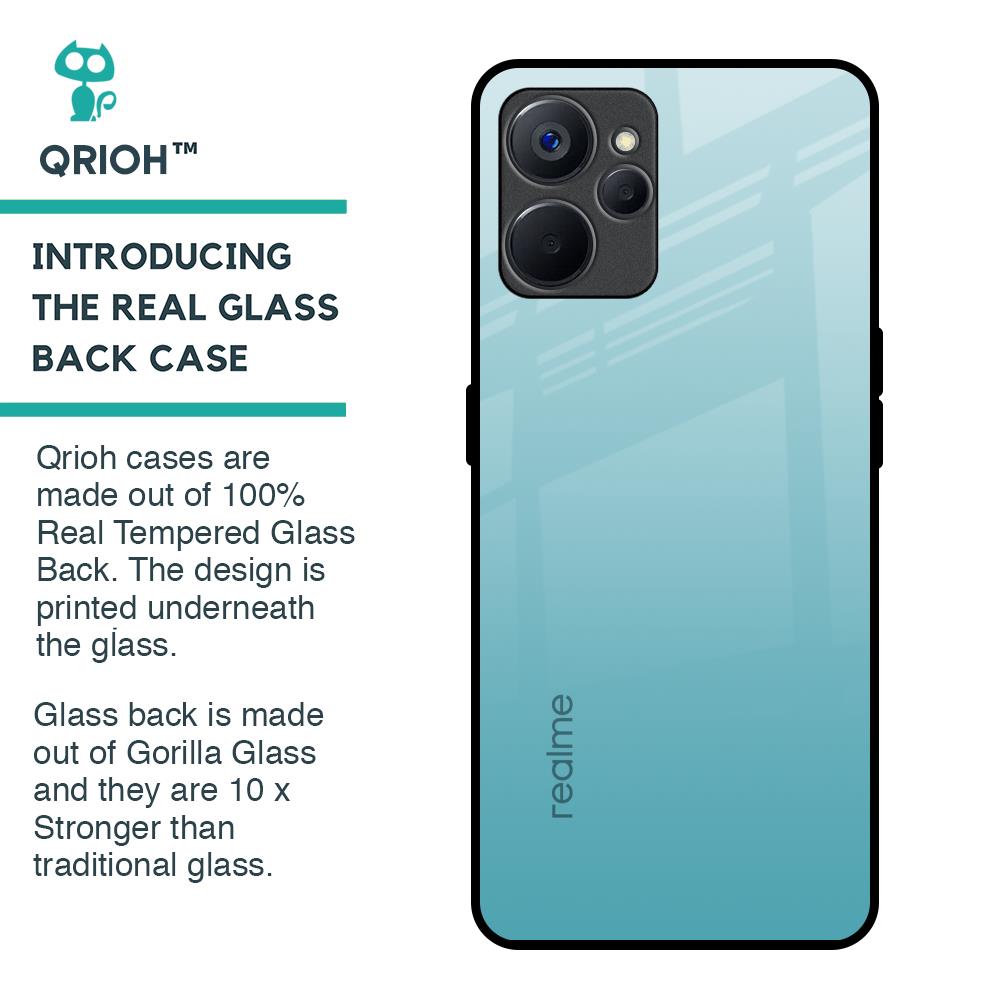Arctic Blue Glass Case For Realme 9i 5G
