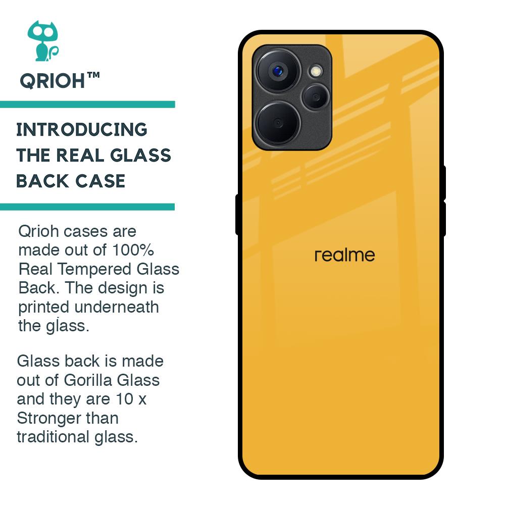 Fluorescent Yellow Glass case for Realme 9i 5G