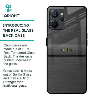 Grey Metallic Glass Case For Realme 9i 5G