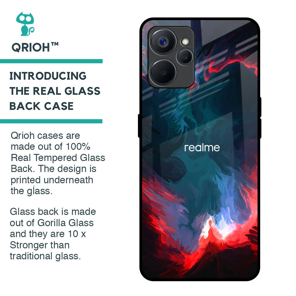 Brush Art Glass Case For Realme 9i 5G