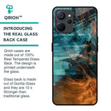 Golden Splash Glass Case for Realme 9i 5G