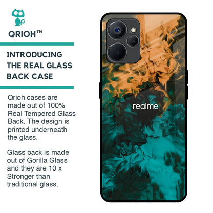 Watercolor Wave Glass Case for Realme 9i 5G