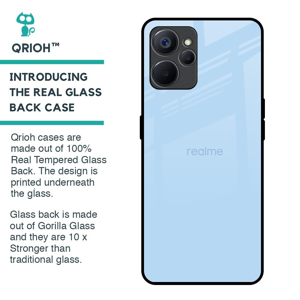 Pastel Sky Blue Glass Case for Realme 9i 5G