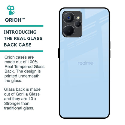 Pastel Sky Blue Glass Case for Realme 9i 5G