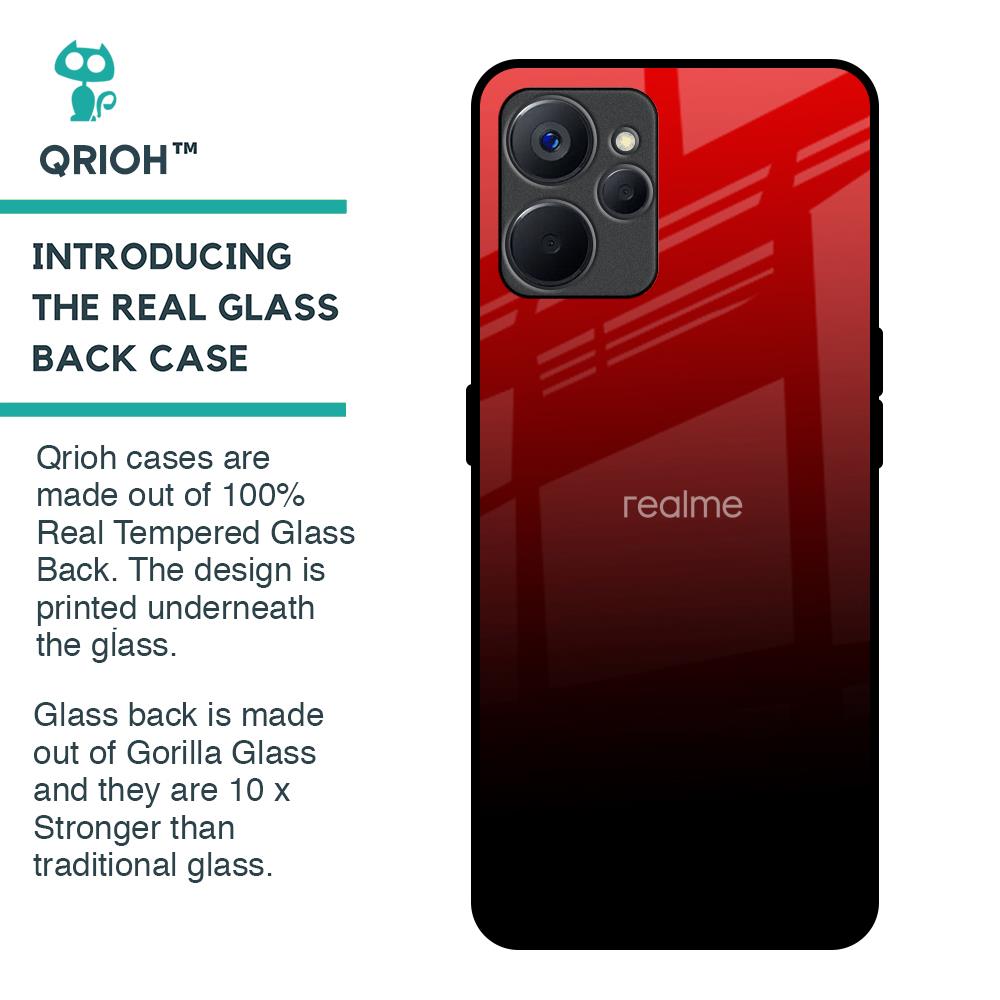 Maroon Faded Glass Case for Realme 9i 5G