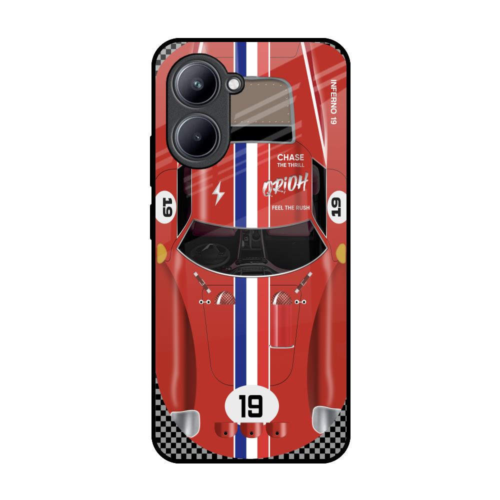Racing Vintage Realme C33 Glass Back Cover Online