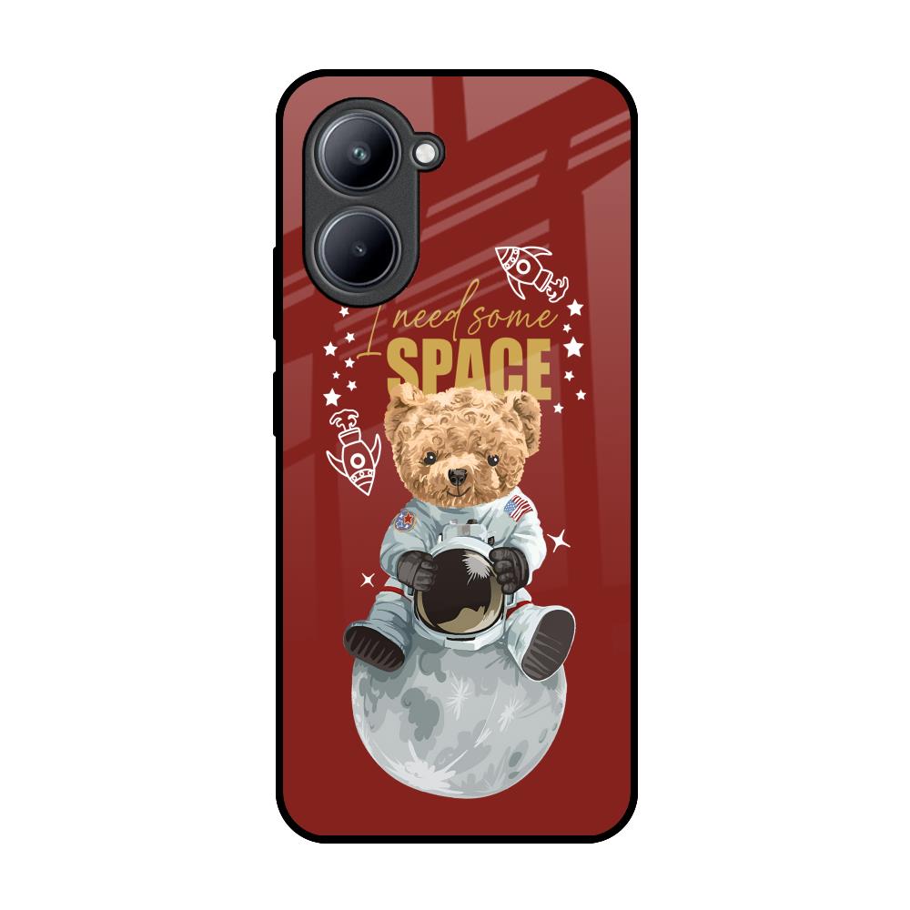 Astronaut Bear Realme C33 Glass Back Cover Online