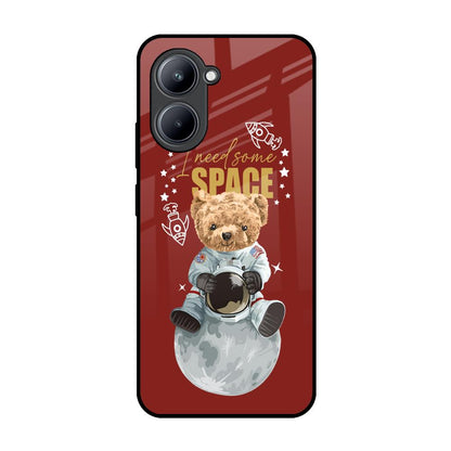 Astronaut Bear Realme C33 Glass Back Cover Online