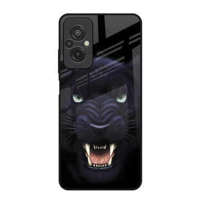 Angry Black Leopard Redmi 11 Prime Glass Back Cover Online