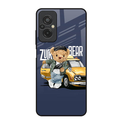 Adventurous Bear Redmi 11 Prime Glass Back Cover Online