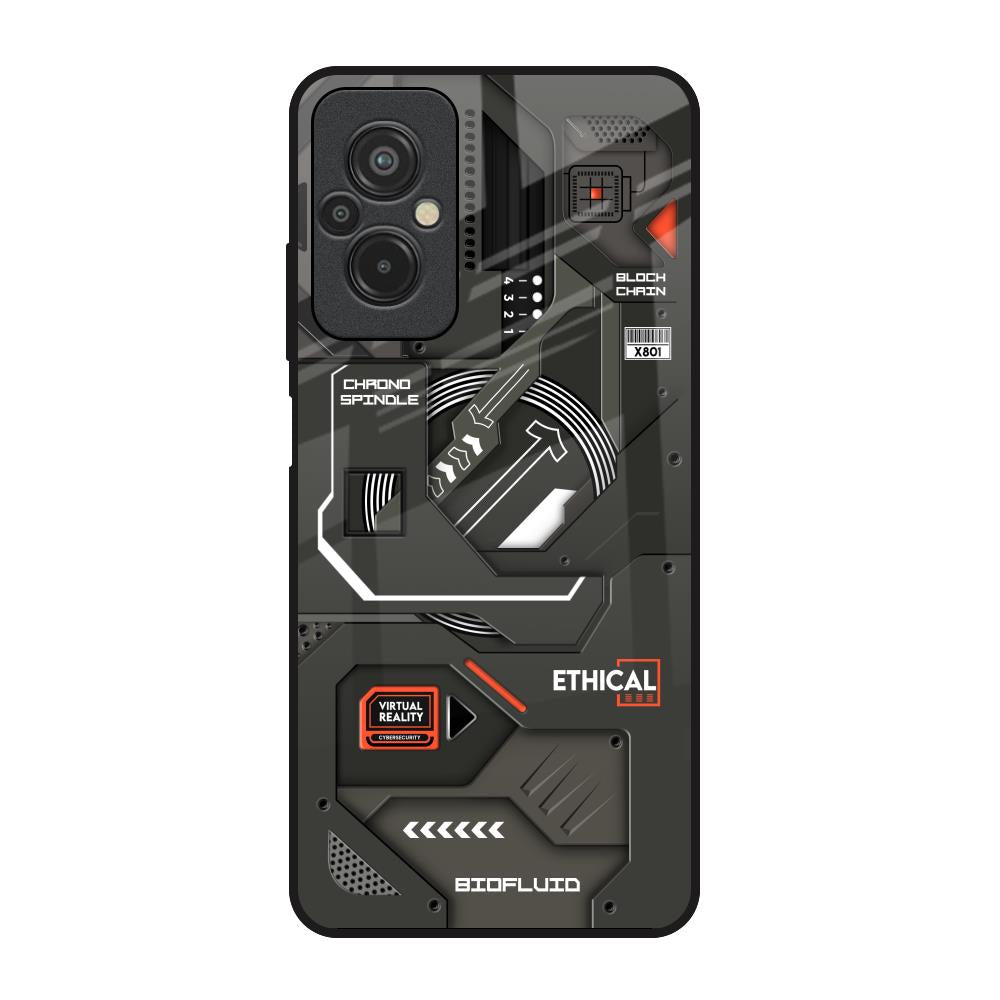 Tech Aesthetics Redmi 11 Prime Glass Back Cover Online