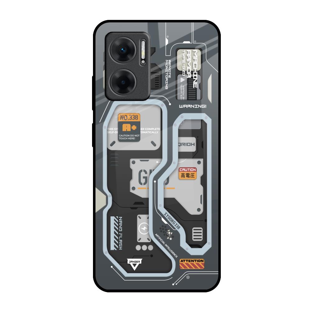 Retro Futuristic Redmi 11 Prime 5G Glass Back Cover Online