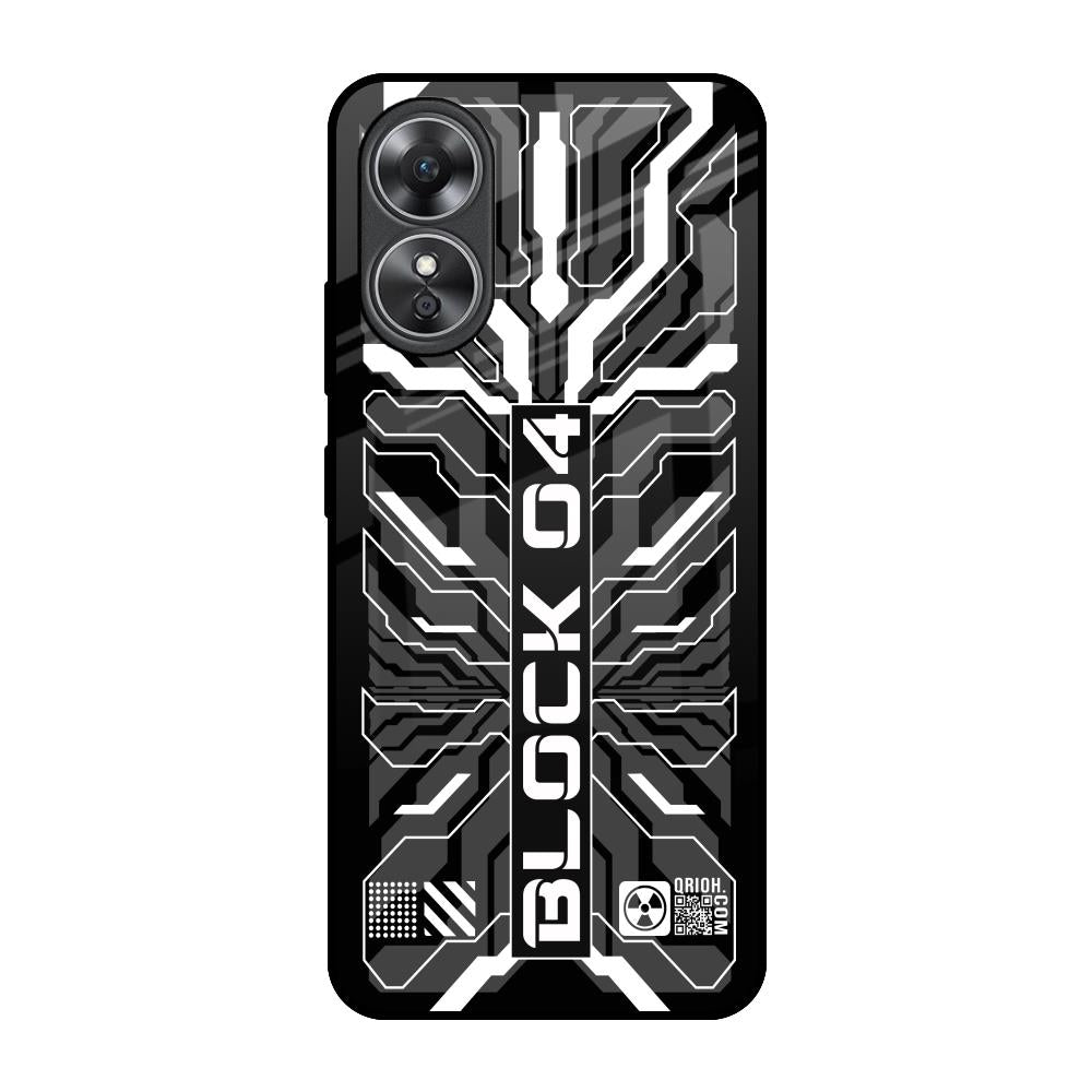 Monochrome Magic OPPO A17 Glass Back Cover Online