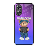Gangsta Bear OPPO A17 Glass Back Cover Online