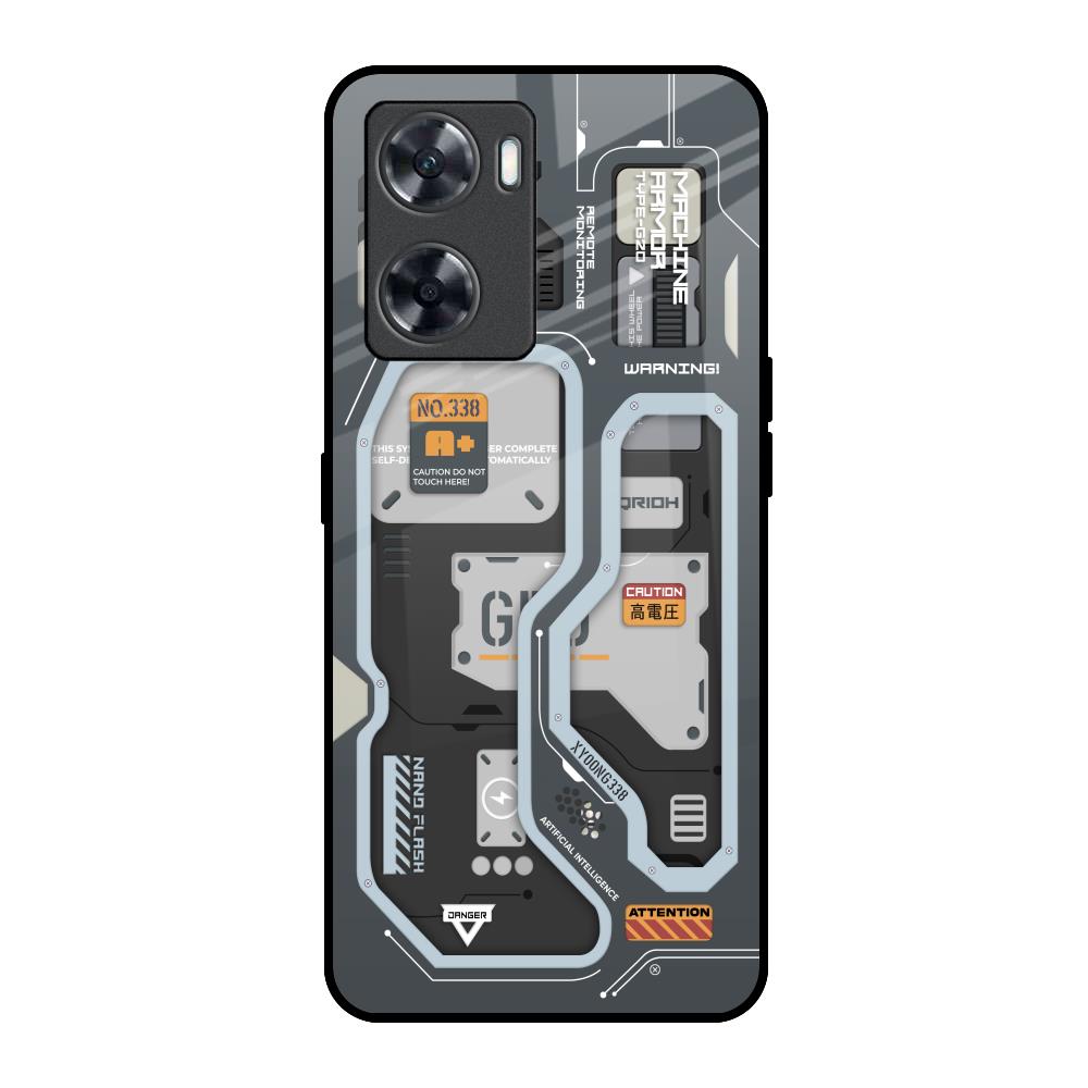 Retro Futuristic OnePlus Nord N20 SE Glass Back Cover Online