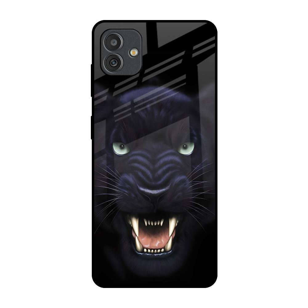 Angry Black Leopard Samsung Galaxy M13 5G Glass Back Cover Online