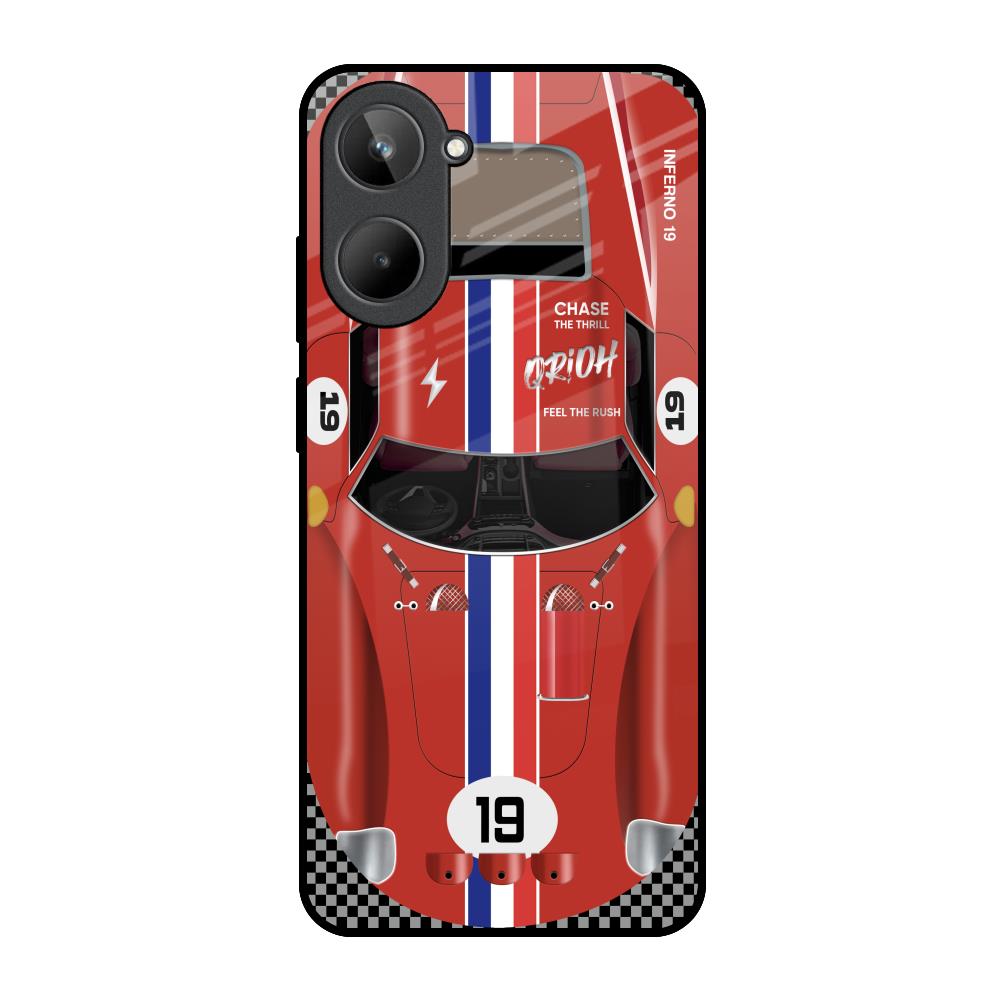 Racing Vintage Realme 10 Glass Back Cover Online