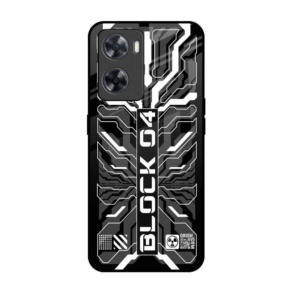 Monochrome Magic OPPO A77s Glass Back Cover Online