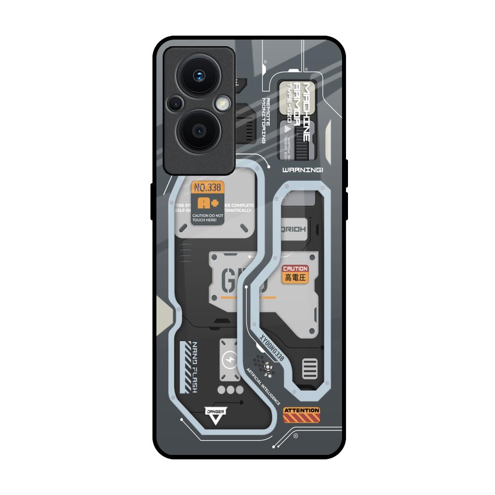 Retro Futuristic Oppo F21s Pro 5G Glass Back Cover Online