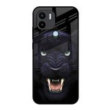 Angry Black Leopard Redmi A1 Plus Glass Back Cover Online