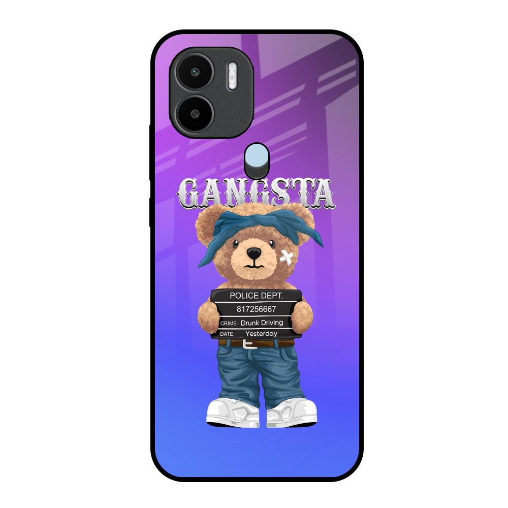 Gangsta Bear Redmi A1 Plus Glass Back Cover Online