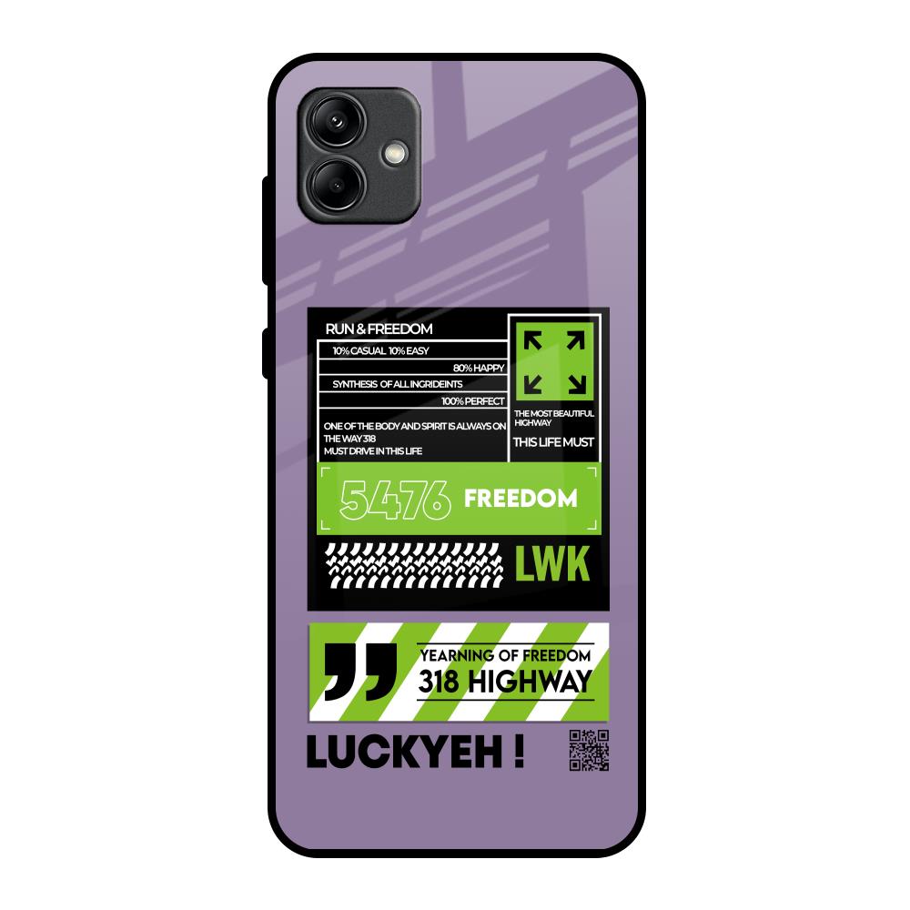 Run & Freedom Samsung Galaxy A04 Glass Back Cover Online