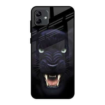 Angry Black Leopard Samsung Galaxy A04 Glass Back Cover Online