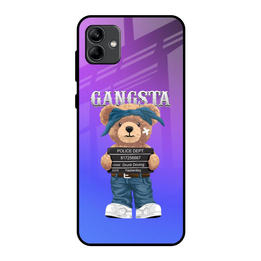Gangsta Bear Samsung Galaxy A04 Glass Back Cover Online