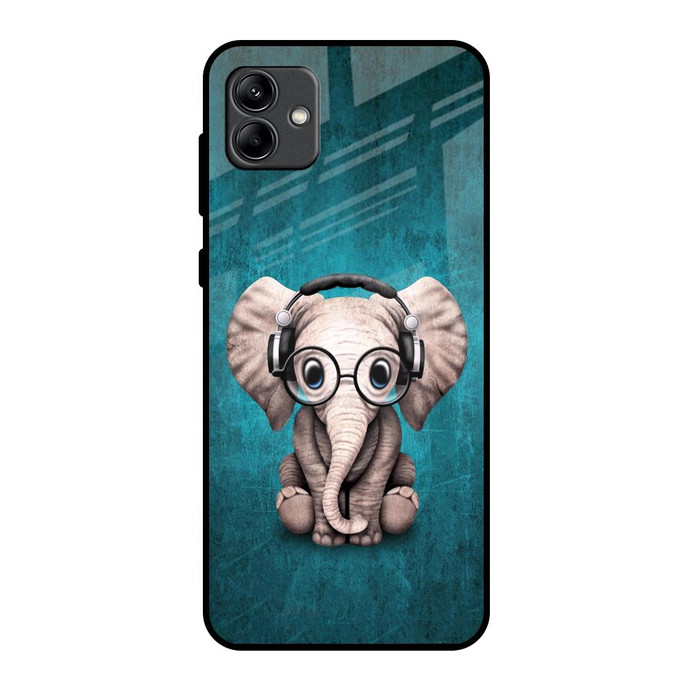 Adorable Baby Elephant Samsung Galaxy A04 Glass Back Cover Online