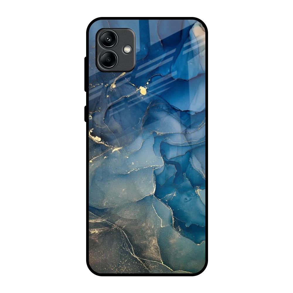 Blue Cool Marble Samsung Galaxy A04 Glass Back Cover Online