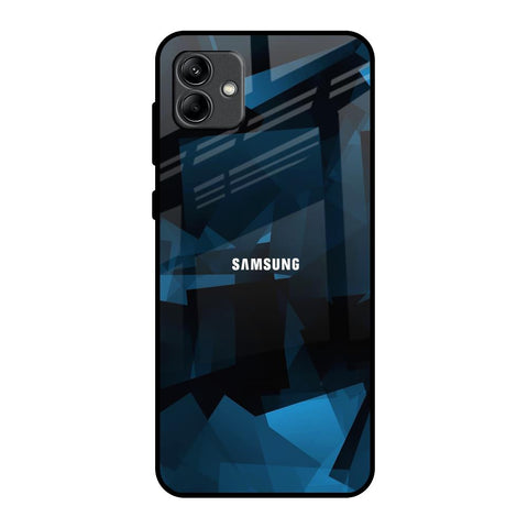 Polygonal Blue Box Samsung Galaxy A04 Glass Back Cover Online