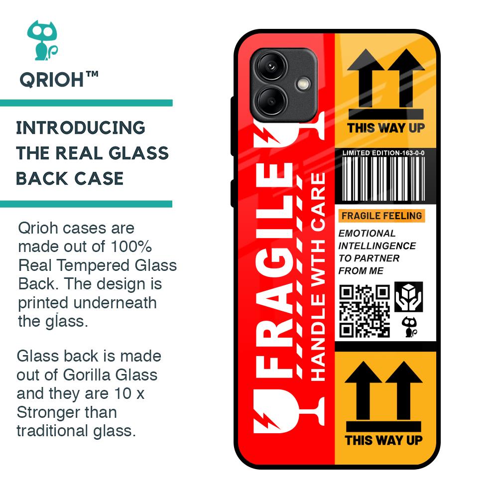 Handle With Care Glass Case for Samsung Galaxy A04