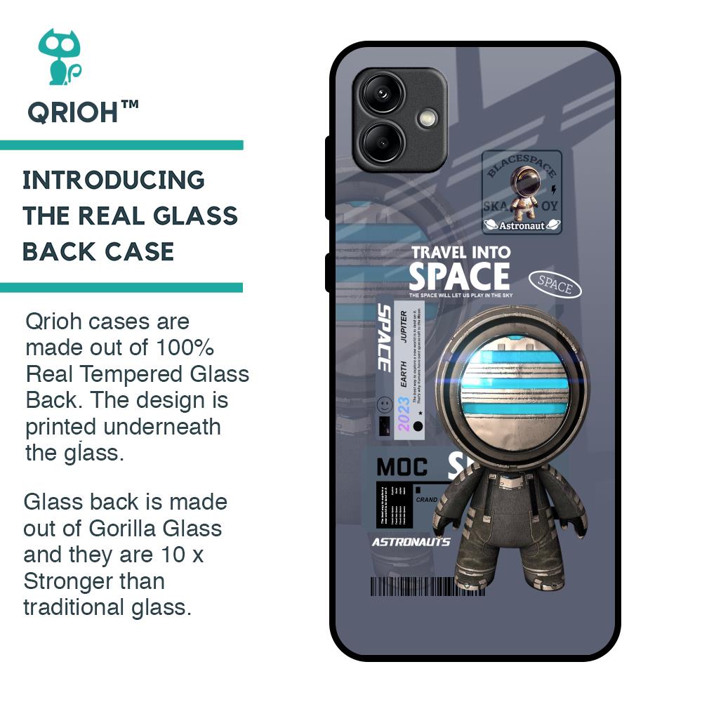 Space Travel Glass Case for Samsung Galaxy A04