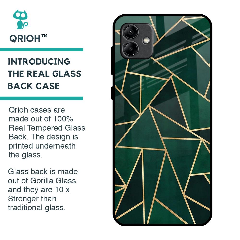 Abstract Green Glass Case For Samsung Galaxy A04