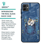 Kitty In Pocket Glass Case For Samsung Galaxy A04