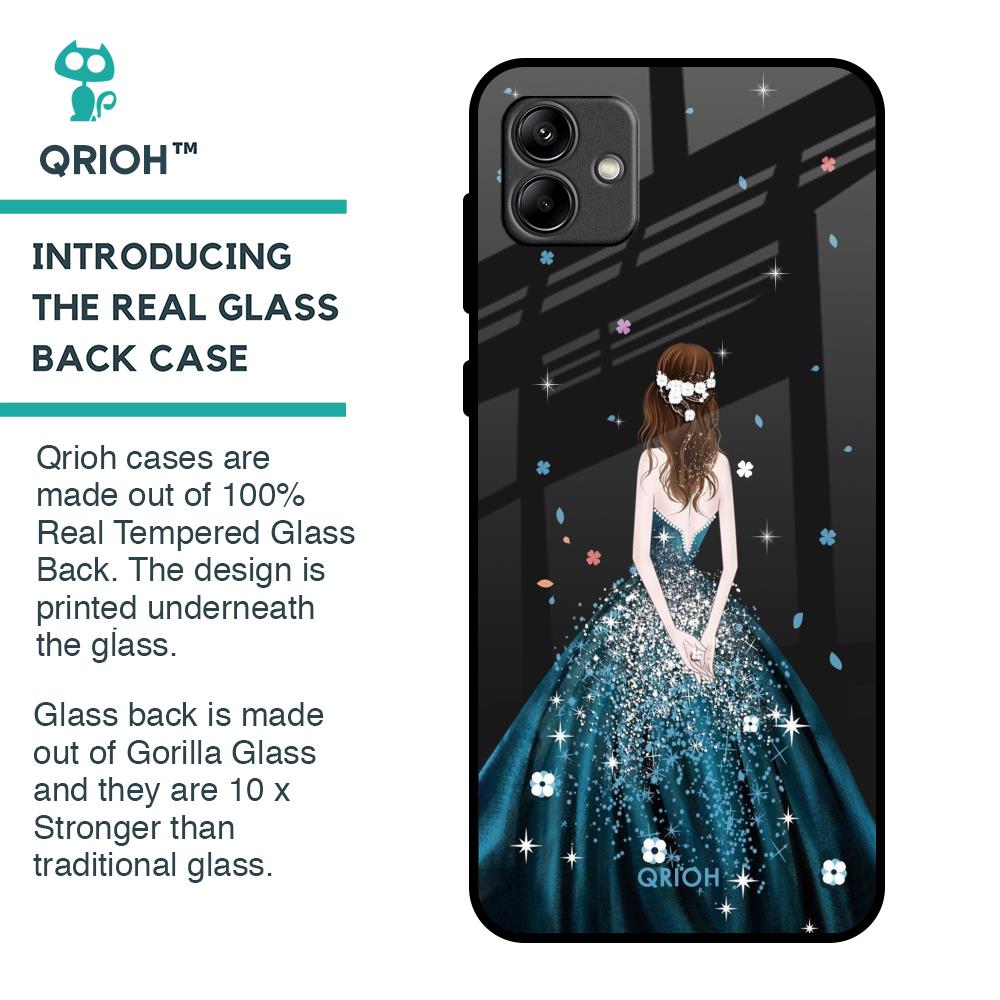 Queen Of Fashion Glass Case for Samsung Galaxy A04