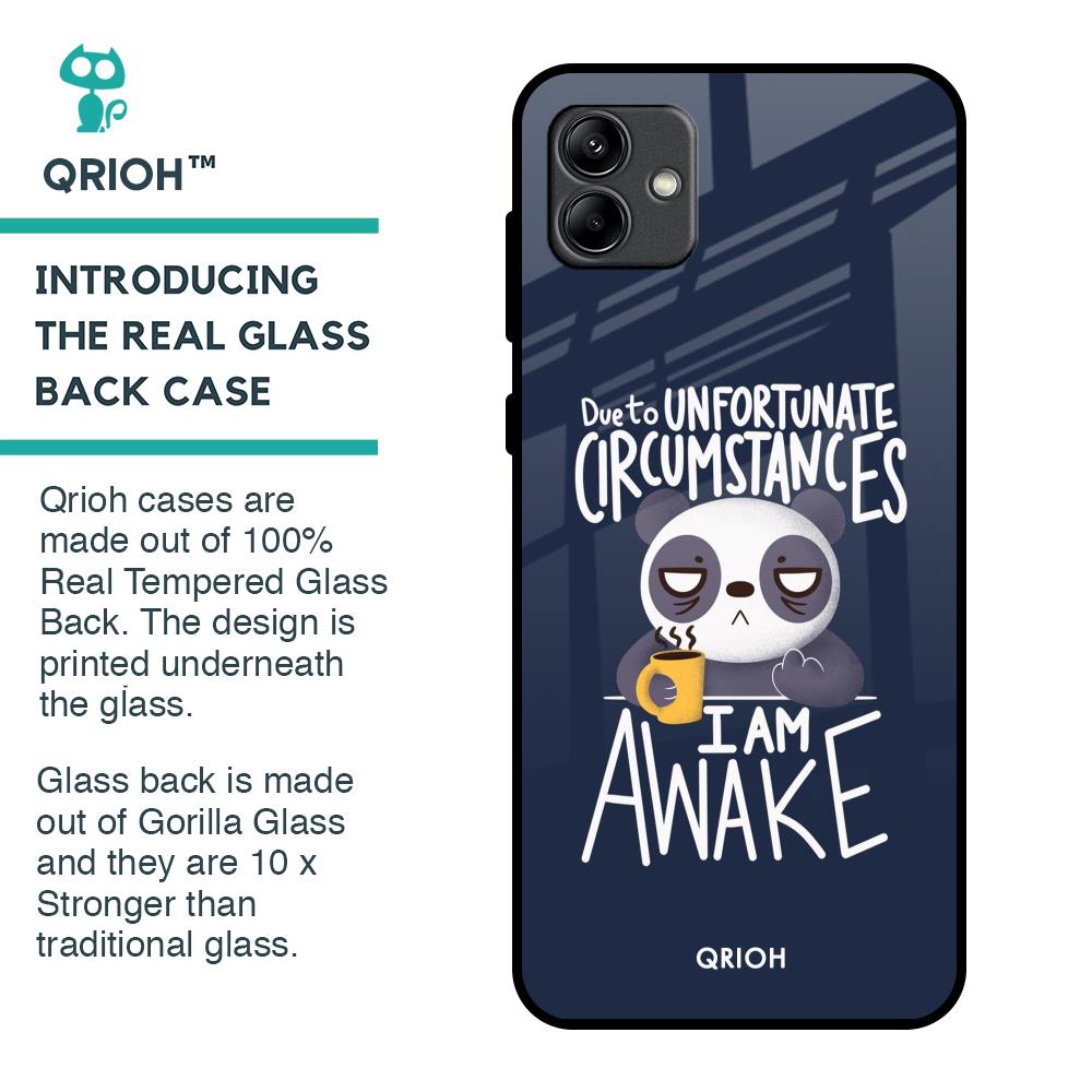 Struggling Panda Glass Case for Samsung Galaxy A04