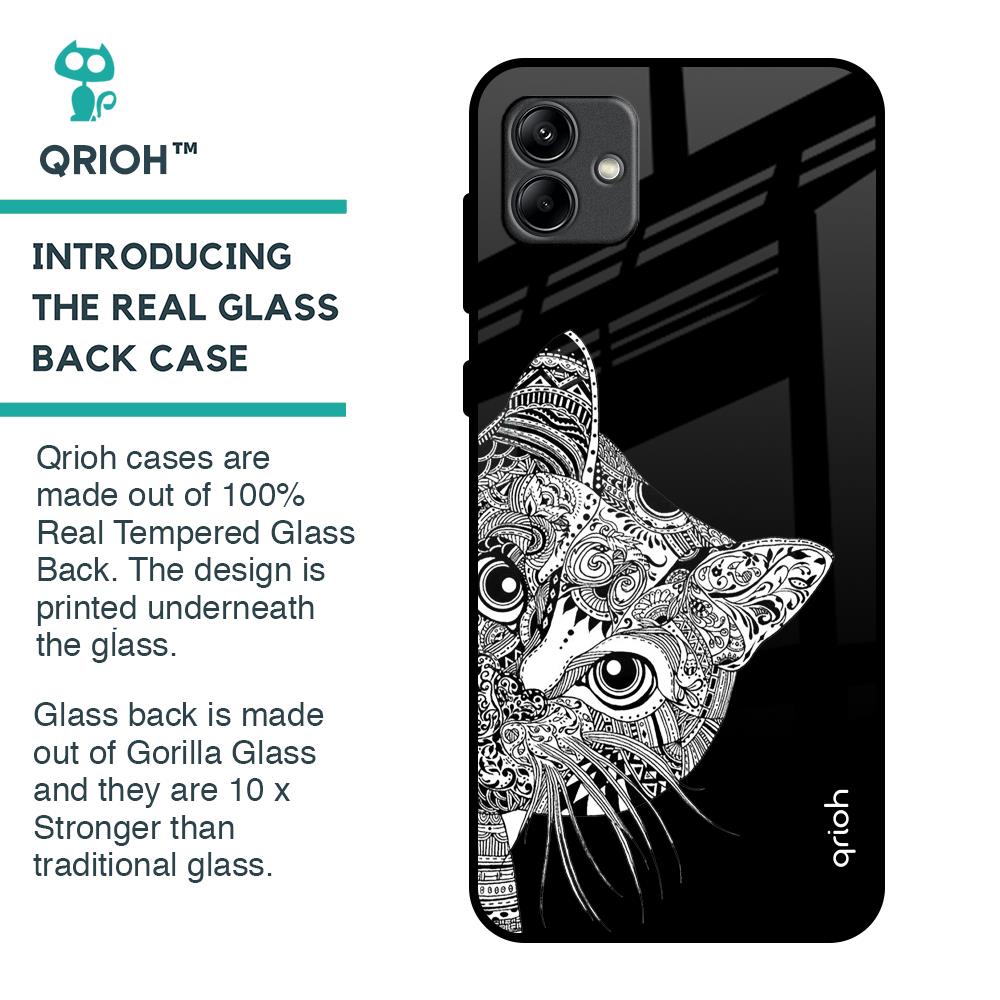 Kitten Mandala Glass Case for Samsung Galaxy A04