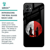 Anime Red Moon Glass Case for Samsung Galaxy A04